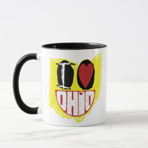 Taza Me encanta Ohio Cara Feliz Sonriente