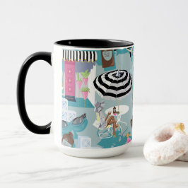 Taza Me encanta Palm Springs Retro Resort de 15 oz. Cof