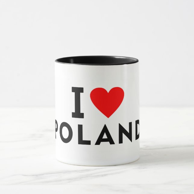 Taza Me encanta Polonia como turismo de viajes al coraz (Centro)