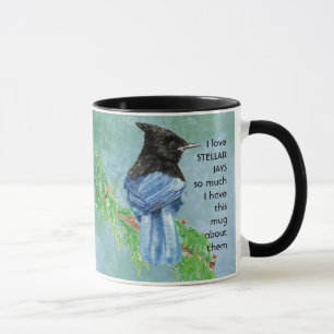 Taza Me encanta STELLAR JAYS tanto que me divierto cita