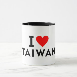 Taza Me encanta Taiwán como turismo de viajes al corazó