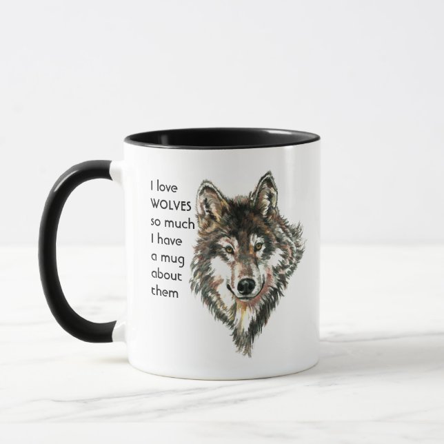 Taza Me encanta WOLVES tanto que me divierto (Izquierda)