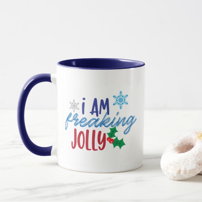 Taza Me Encantan, Feliz Espíritu De Navidad. (Con donut)