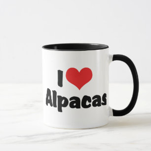 Taza Me Encantan las Alpacas de Corazón