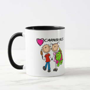 Taza Me Encantan las Camisetas y Regalos de Carnaval