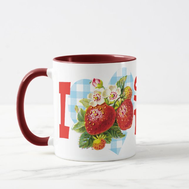Taza Me encantan las fresas (Izquierda)
