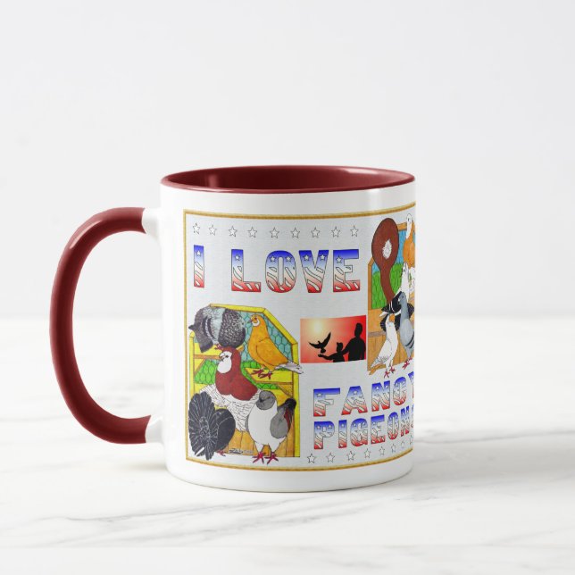 Taza ¡Me Encantan Las Pigeons Fancy! (Izquierda)