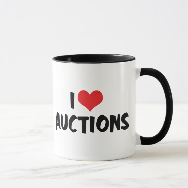 Taza Me encantan las subastas del corazón (Derecha)