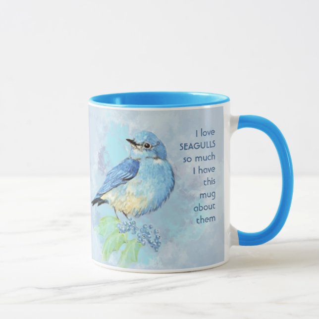 Taza Me encantan los BLUEBIRS tanto que me alegro de qu (Derecha)