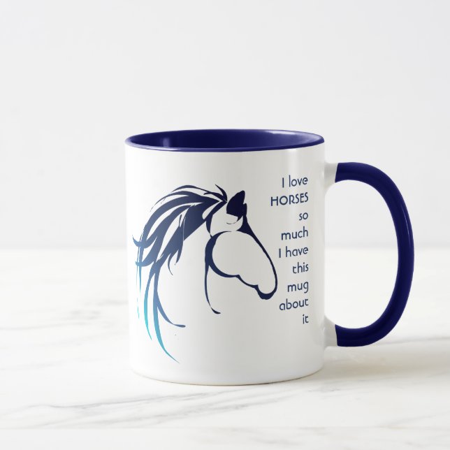 Taza Me encantan los CABALLOS tanto que me divierto cit (Derecha)