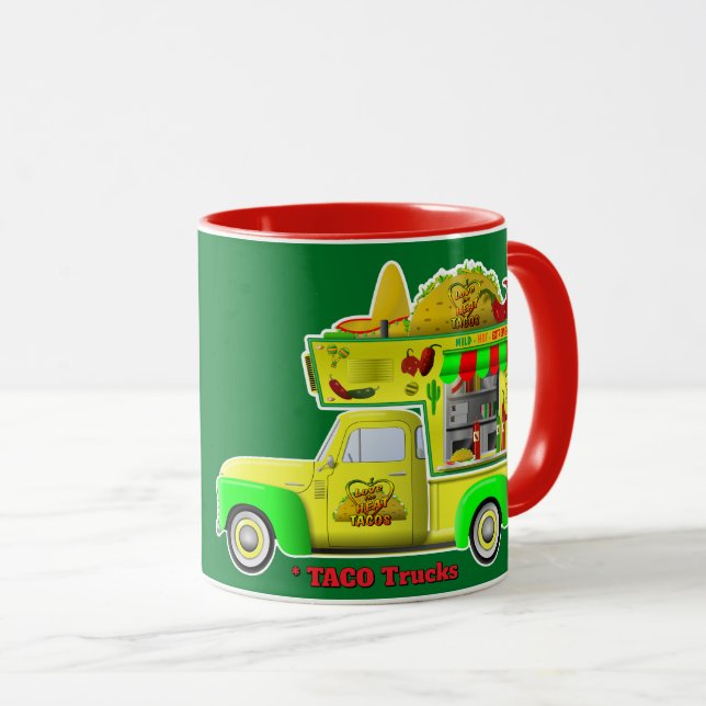 Taza Me encantan los camiones (camiones TACO) (Anverso derecho)