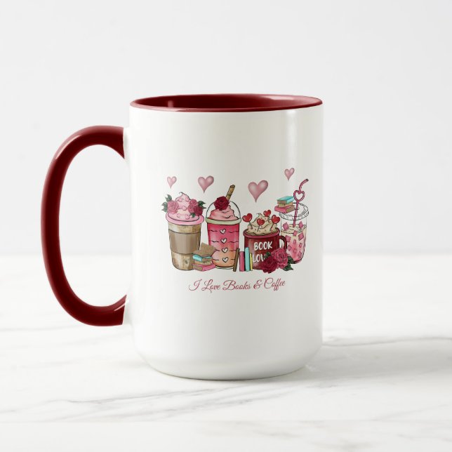 Taza Me encantan los libros y el café (Izquierda)
