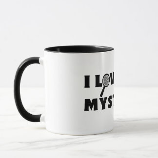 Taza Me encantan los misterios cómodos negro y blanco