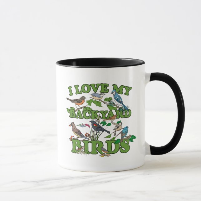 Taza Me encantan mis pájaros traseros (Derecha)