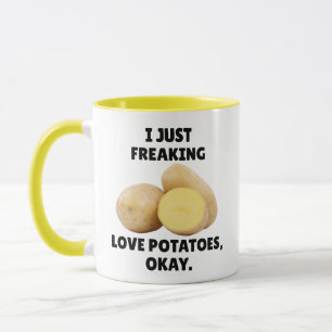 Taza Me encantan muchísimo las patatas divertida patata