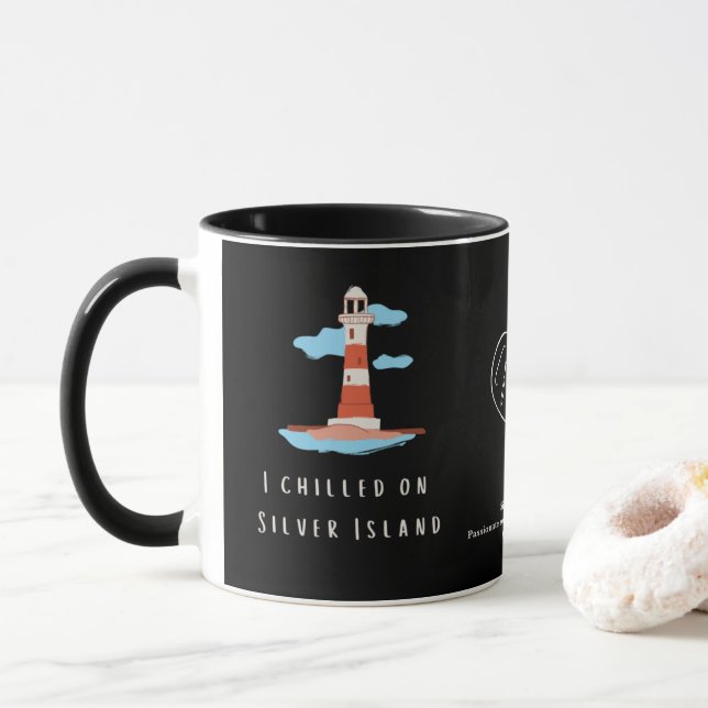 Taza Me enfrié en Silver Island Mug (Con donut)