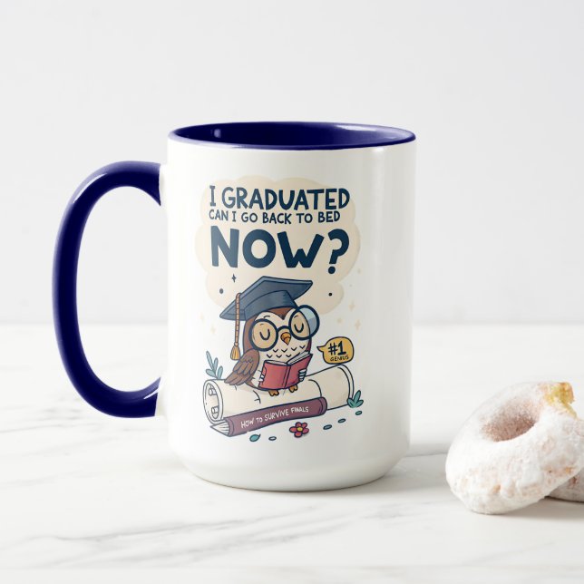 Taza Me gradué, puedo volver a la cama ahora (Con donut)