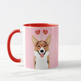 Taza Me Gusta Corgi Valentines Dog