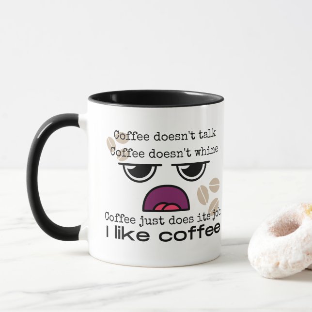 Taza Me Gusta El Café. (Con donut)