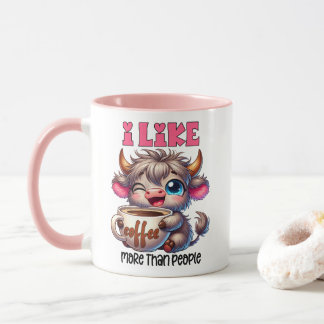 Taza Me gusta el café más que la gente