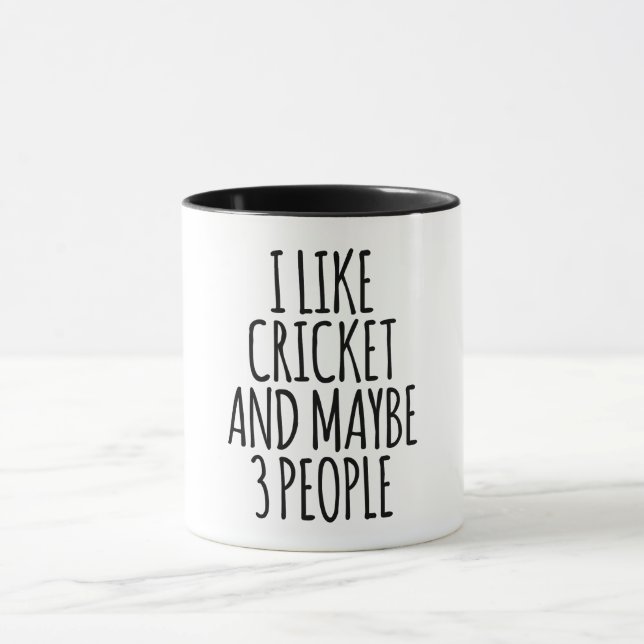 Taza Me Gusta El Cricket Y Quizá 3 Personas (Centro)