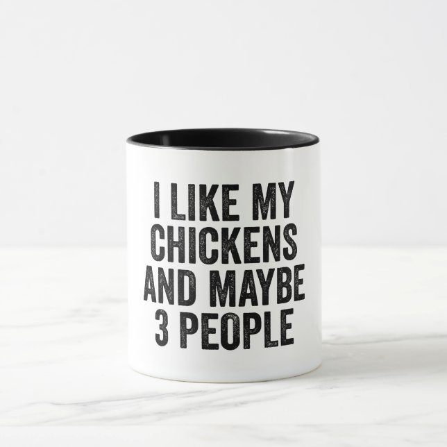 Taza Me Gusta El Pollo Y Quizá 3 Personas (Centro)