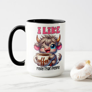 Taza Me Gusta Más el Café que la Gente