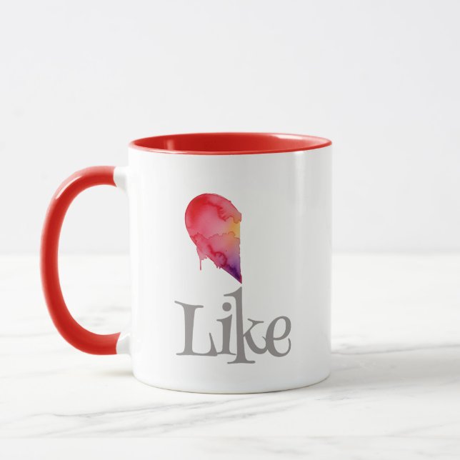 Taza Me gusta - medio corazón (Izquierda)