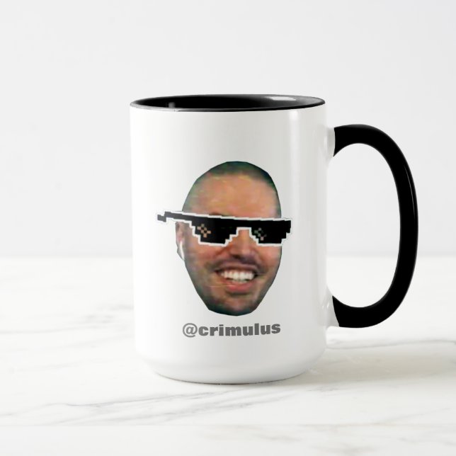 Taza ¡Me gusta mi café con leche cruda! @crimulus (Derecha)