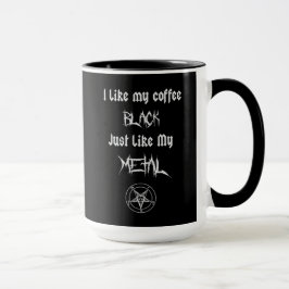 Taza Me Gusta Mi Café Negro Como Mi Metalizado