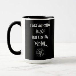 Taza Me Gusta Mi Café Negro Como Mi Mugre Metalizado