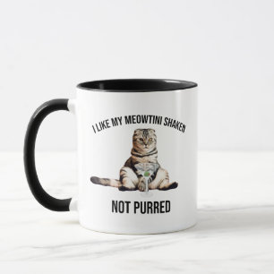Taza Me Gusta Mi Gato Meowtini Shaken No Puré Martini