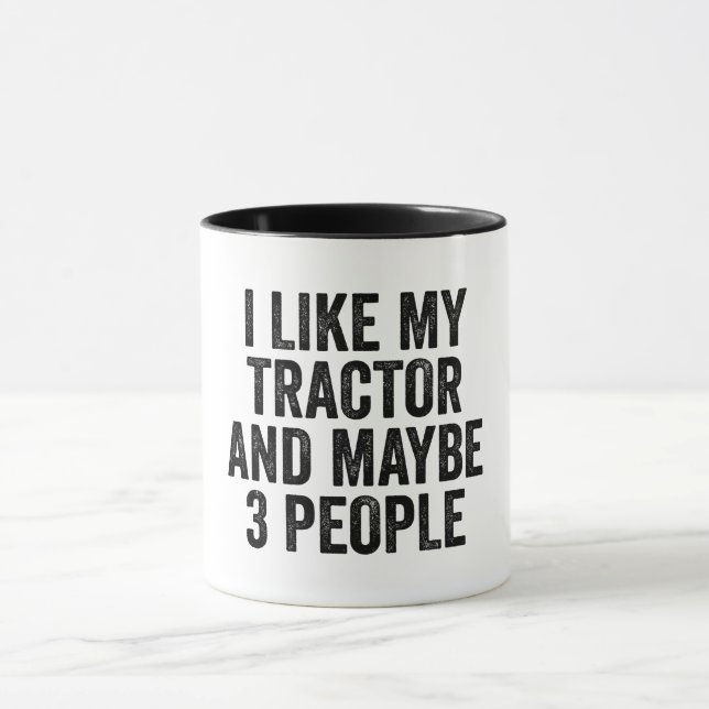 Taza Me gusta mi tractor y tal vez 3 personas (Centro)