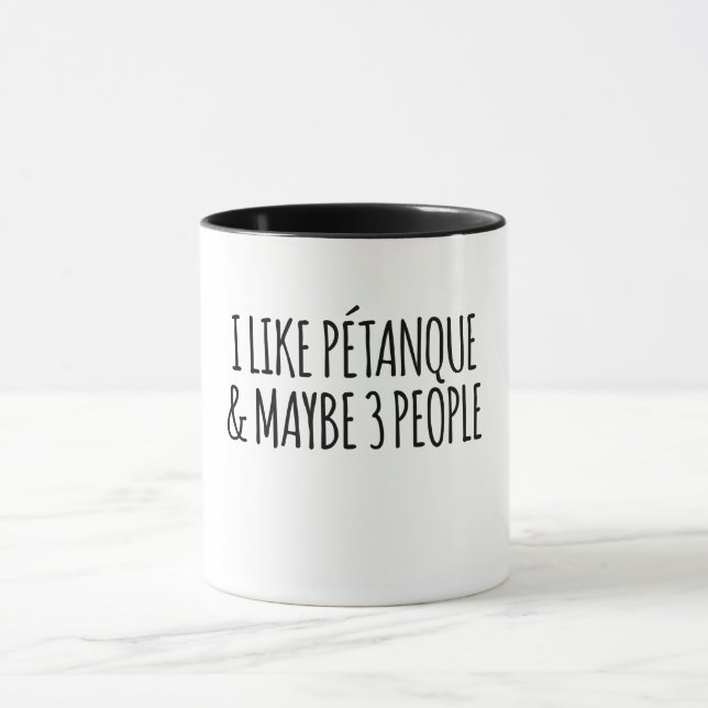 Taza Me Gusta Pétanque Y Quizá 3 Personas (Centro)