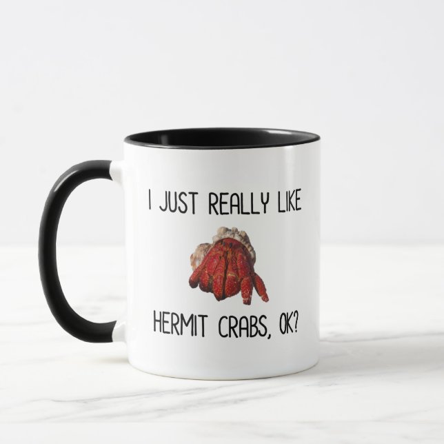 Taza Me Gusta Realmente Los Cangrejos Hermit, ¿De Acuer (Izquierda)