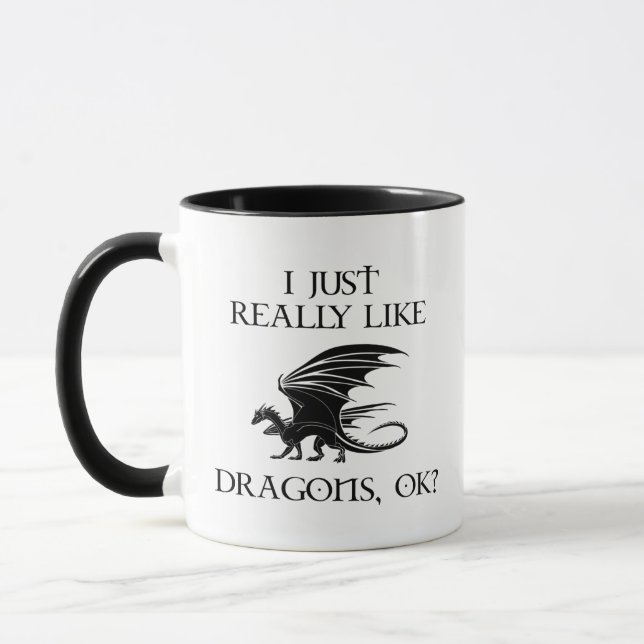 Taza Me Gustan Los Dragones. (Izquierda)