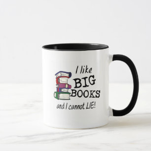 Taza ¡Me gustan los GRANDES LIBROS y no puedo mentir!