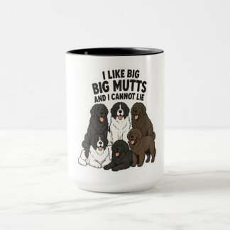 Taza Me gustan los mutts grandes grandes y no puedo men