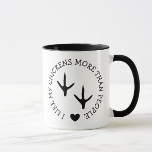 Taza Me gustan mis gallinas más que la gente Humor dive