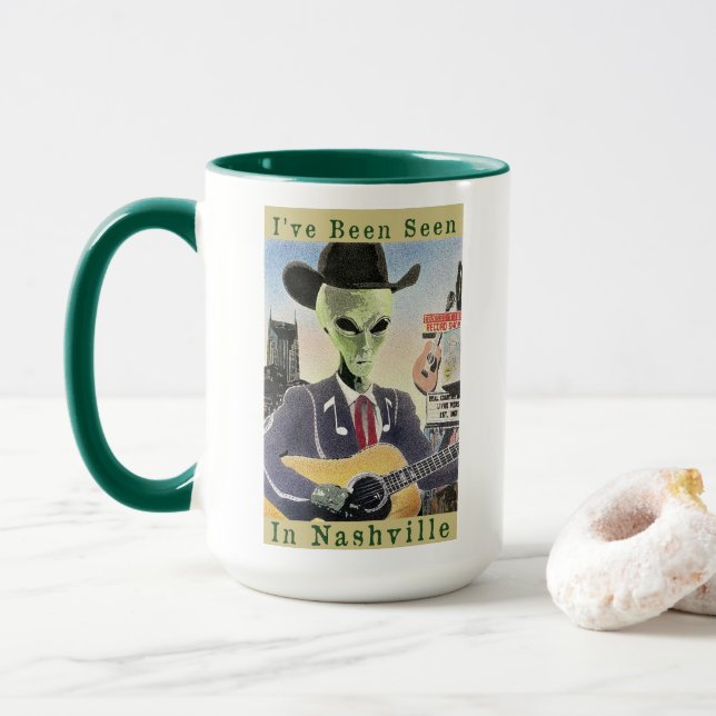 Taza Me han visto en Nashville Mug (Con donut)
