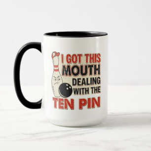 Taza Me las arreglé con esta boca tratando con el equip