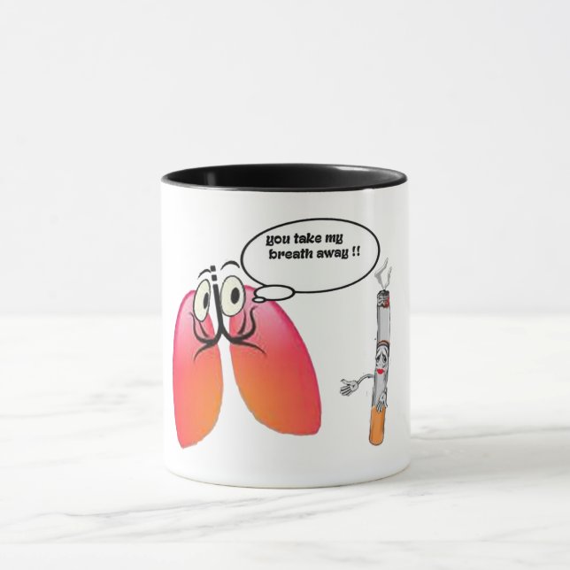 Taza me quitas la respiración con el juego de palabras  (Centro)