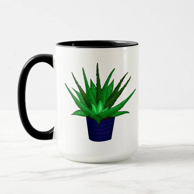 Taza Me Tenías A Aloe | Graciosa Planta Pun (Izquierda)