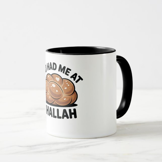 Taza Me tenías en Challah Judío Jew Hanukkah (Anverso derecho)