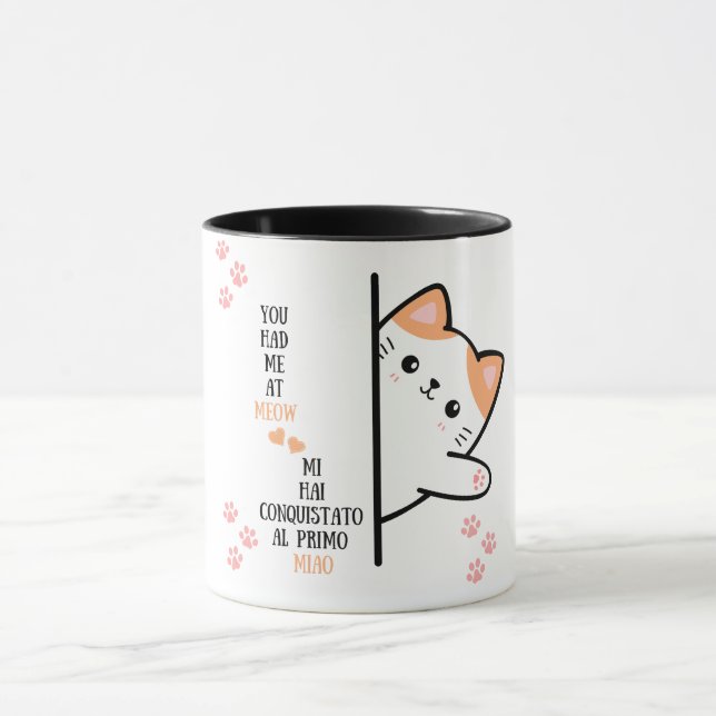 Taza Me tenías en Meow lindo gato (Centro)