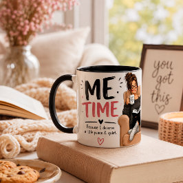 Taza Me Time Coffee Mug, Funny Self Care Gift for Women