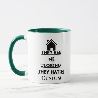Taza Me ven cerrando a agente inmobiliario dos tonos