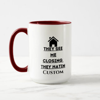 Taza Me ven cerrando a agente inmobiliario dos tonos