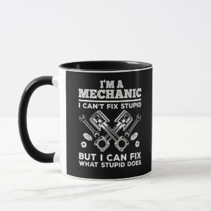 Taza Mecánico Divertido para Hombres Papá Coche Auto Di