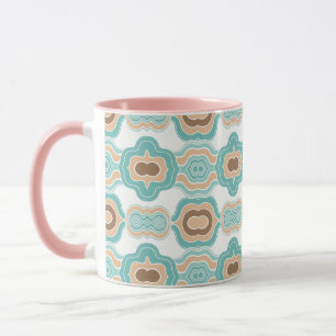 Taza Medallón azul/marrón colorido